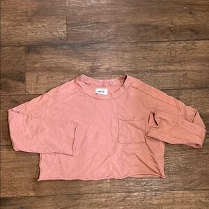 MATE  Rose Pink crop sweatshirt size Small